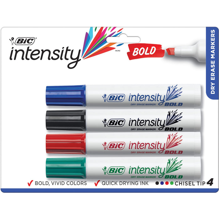 BIC Intensity Bold Vivid Dry-erase Markers - BICDECP41ASST