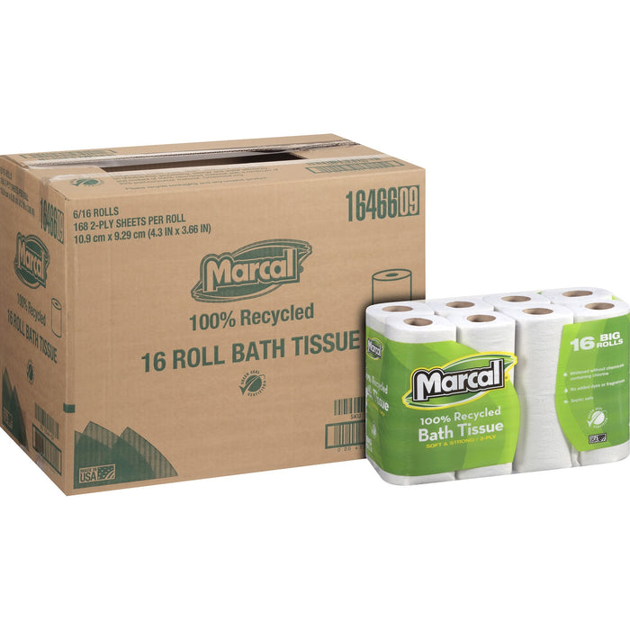Marcal 100% Recycled Soft/Strong Bath Tissue - MRC16466CT
