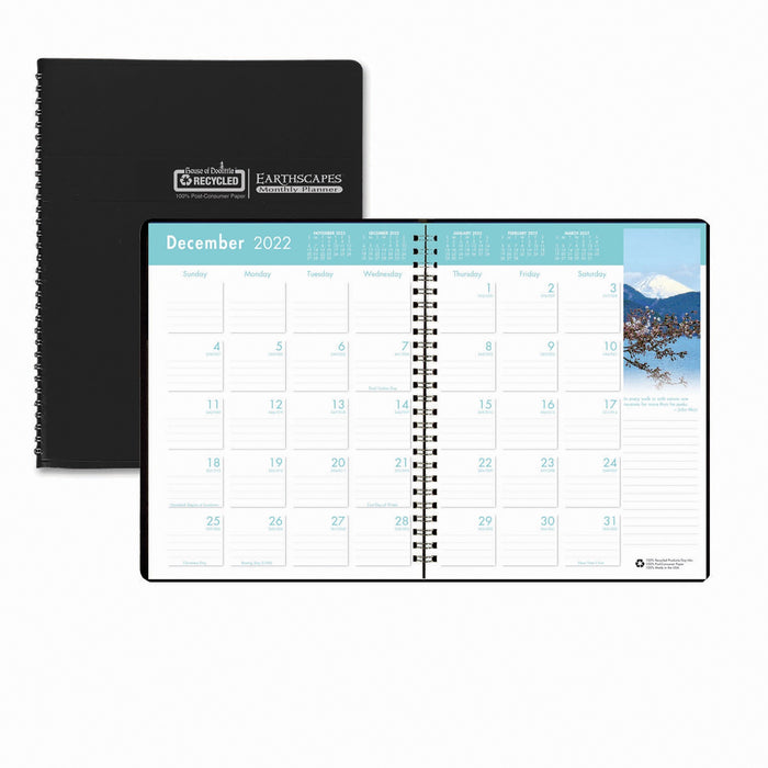 House of Doolittle Earthscapes Wirebound Monthly Planner - HOD26402