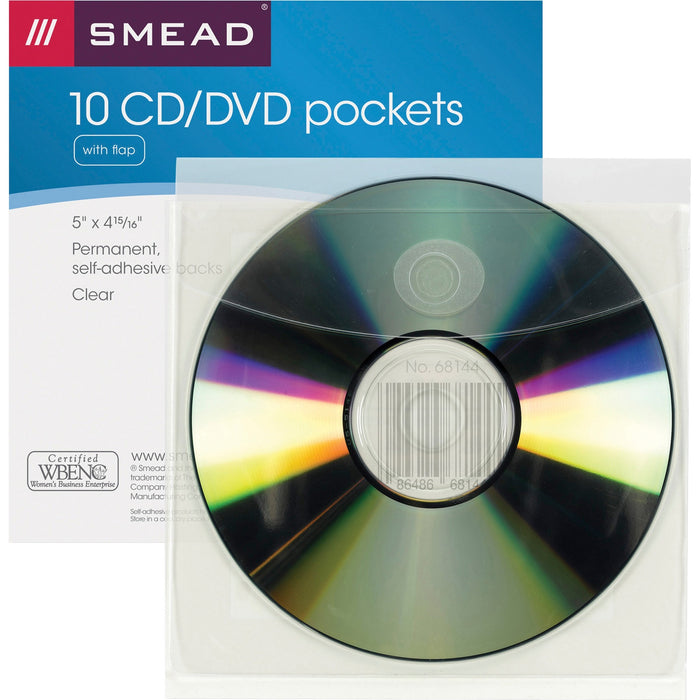 Smead Self-Adhesive CD/DVD Pockets - SMD68144
