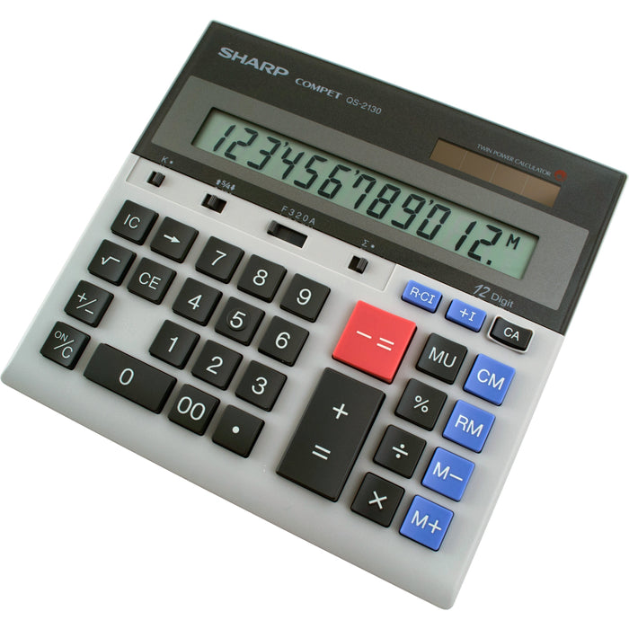 Sharp Calculators QS-2130 12-Digit Commercial Desktop Calculator - SHRQS2130