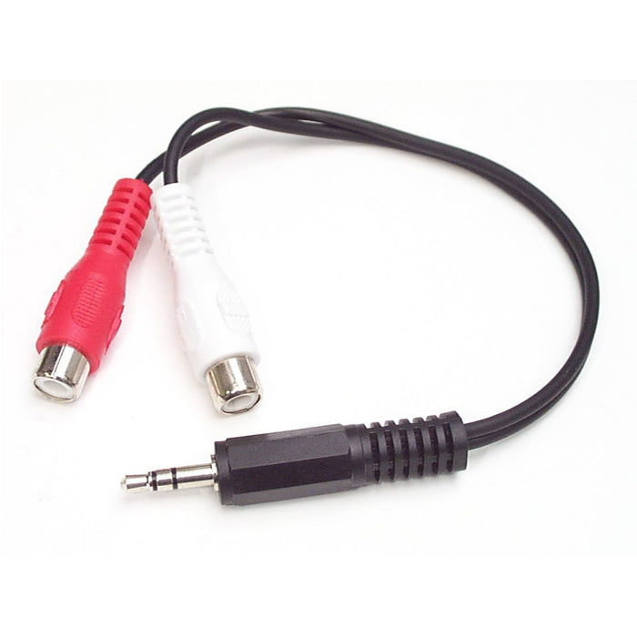 StarTech.com 6in Stereo Audio Cable - 3.5mm Male to 2x RCA Female - STCMUMFRCA