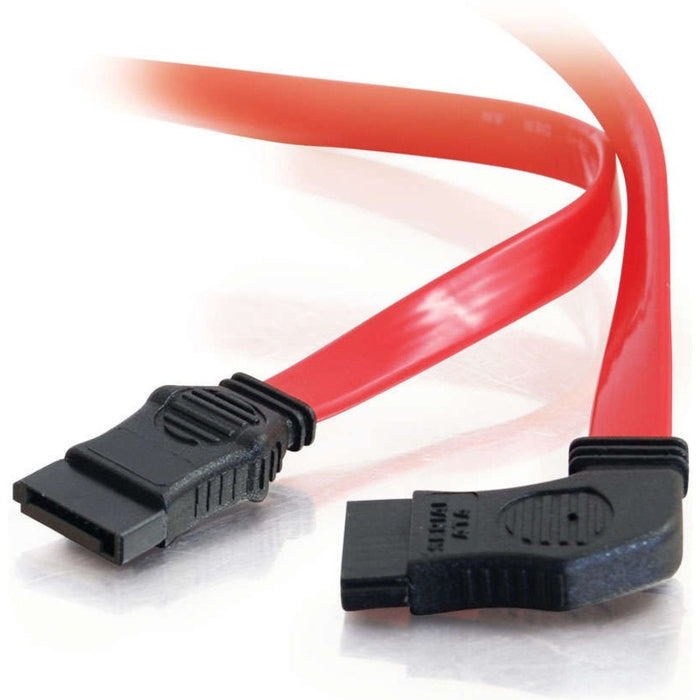 C2G 18in 7-pin 180&deg; to 90&deg; 1-Device Side Serial ATA Cable - CGO10185