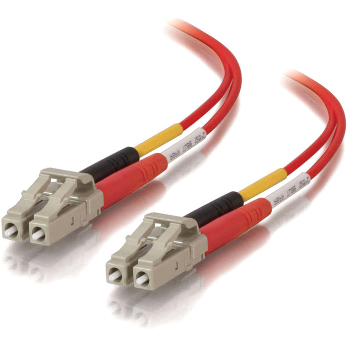 C2G 2m LC-LC 50/125 OM2 Duplex Multimode PVC Fiber Optic Cable - Red - CGO37376
