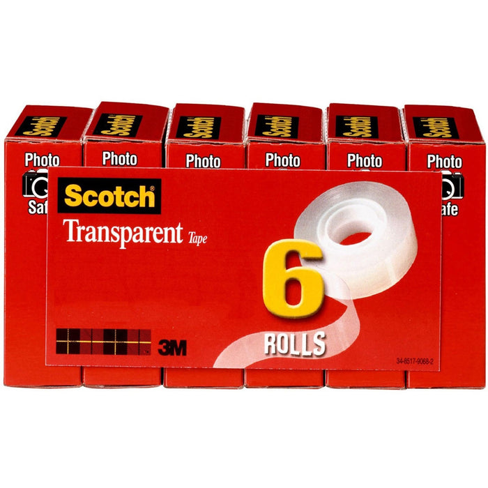Scotch Transparent Tap - 3/4"W - MMM6006PK