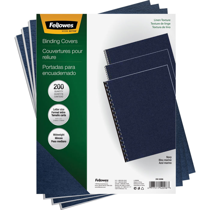 Fellowes Expressions Linen Presentation Covers - FEL52098