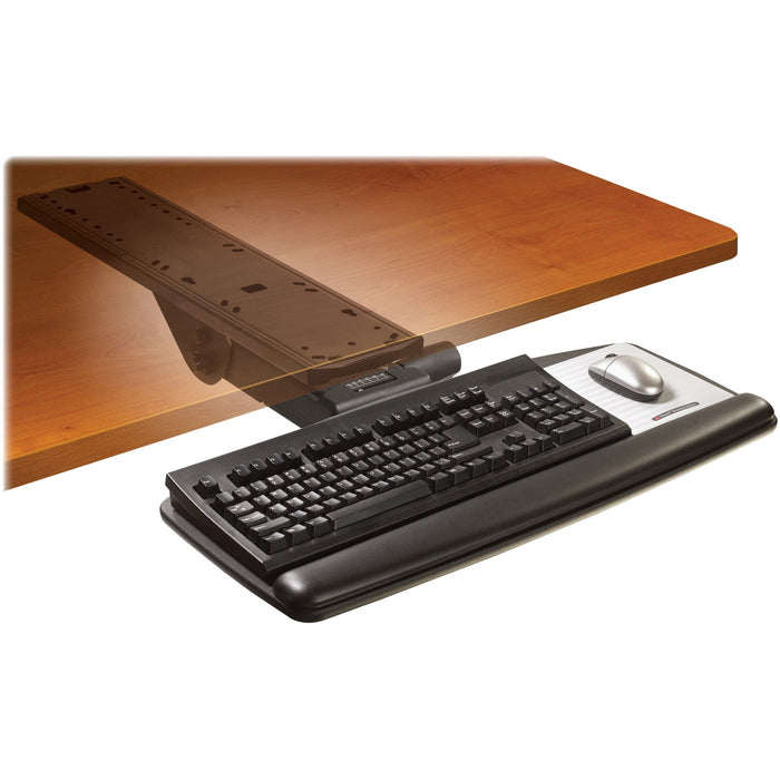 3M Easy Adjust Keyboard Tray with Standard Keyboard and Mouse Platform - MMMAKT90LE