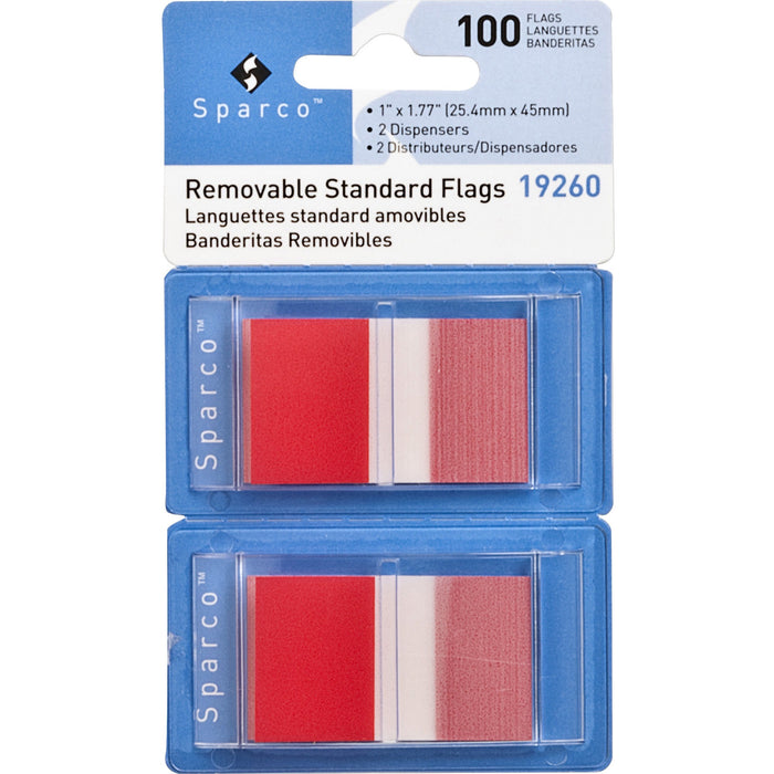 Sparco Removable Standard Flags in Dispenser - SPR19260