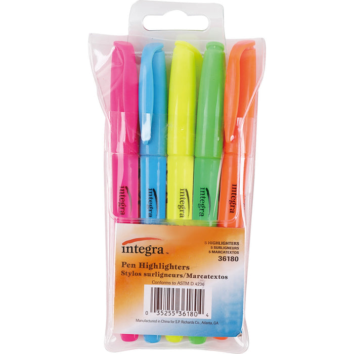 Integra Pen Style Fluorescent Highlighters - ITA36180