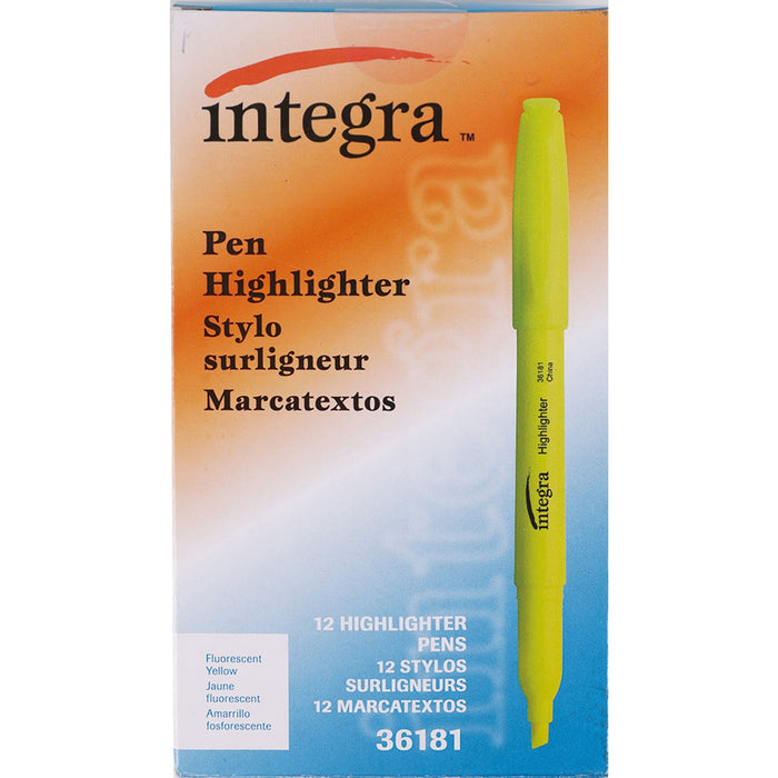 Integra Pen Style Fluorescent Highlighters - ITA36181