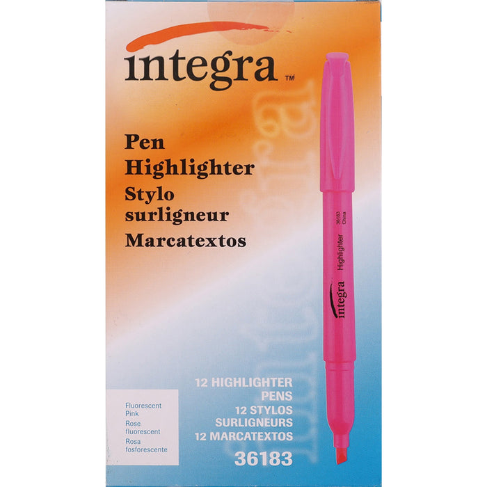 Integra Pen Style Fluorescent Highlighters - ITA36183