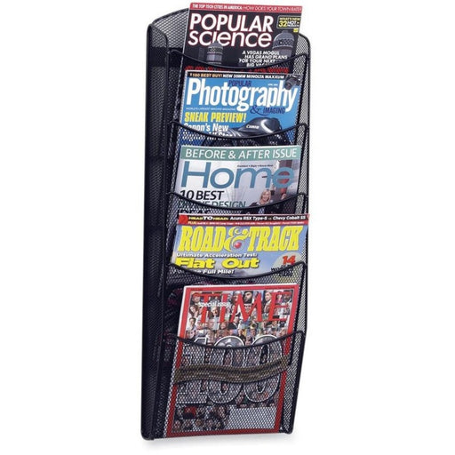 Safco 5-Pocket Onyx Mesh Literature Organizer - SAF5578BL Safco Products