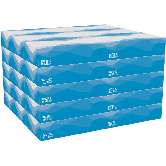 Pacific Blue Select Facial Tissue by GP Pro - Flat Box - GPC48100CT