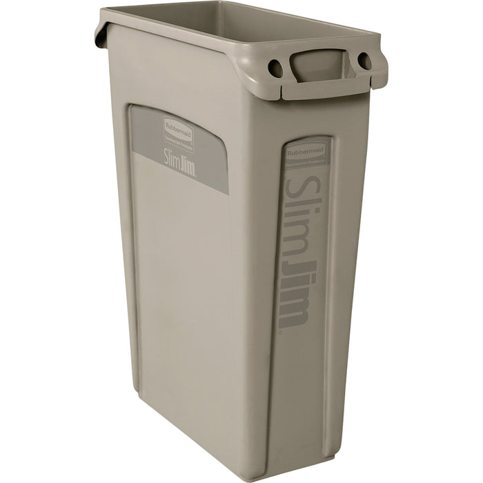 Rubbermaid Commercial Slim Jim 23-Gallon Vented Waste Container - RCP354060BG