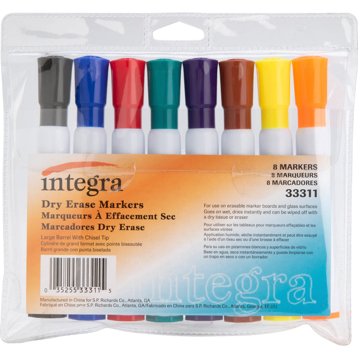 Integra Chisel Point Dry-erase Markers - ITA33311