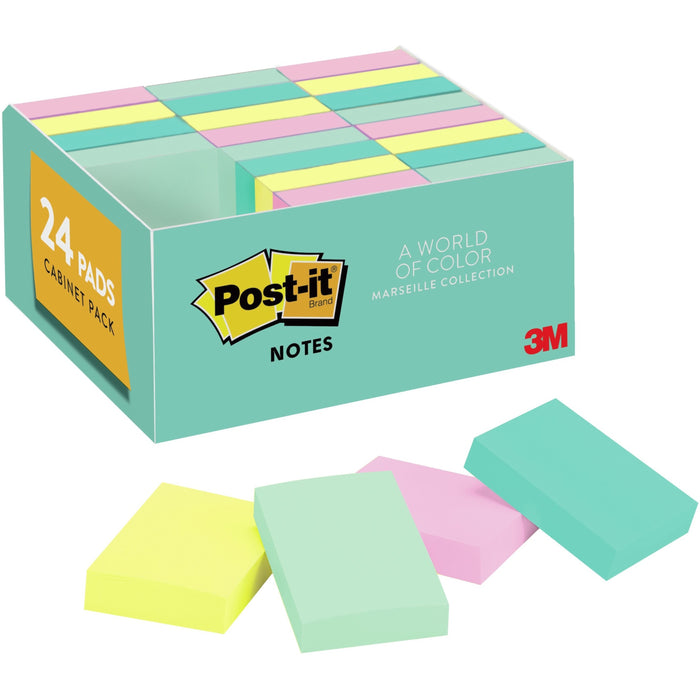 Post-it&reg; Notes Value Pack - Beachside Caf&eacute; Color Collection - MMM65324APVAD