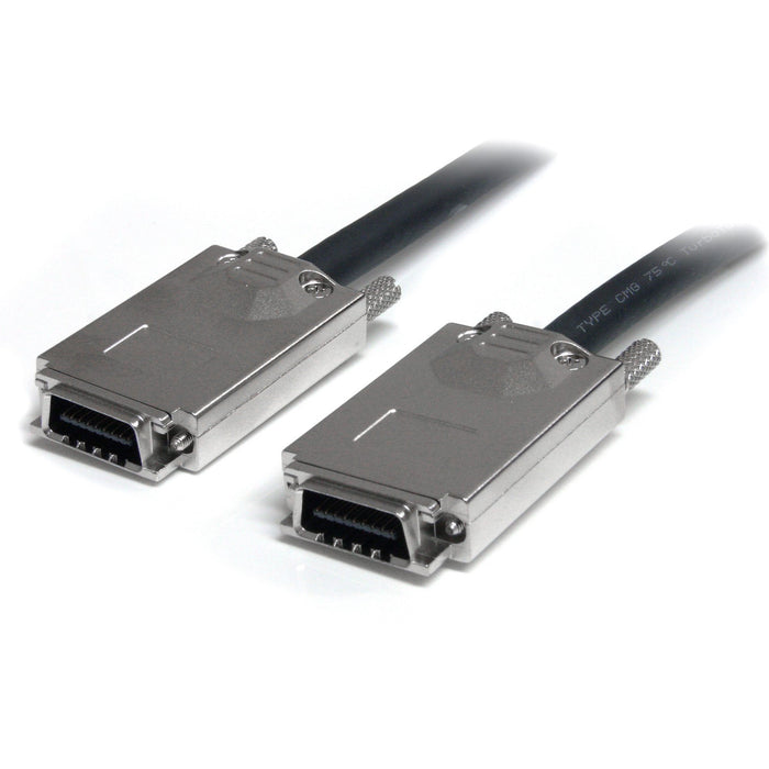 StarTech.com 100cm Serial Attached SCSI SAS Cable - SFF-8470 to SFF-8470 - erial Attached SCSI (SAS) external cable - 4-Lane - 4x InfiniBand - 4x InfiniBand - STCSAS7070S100