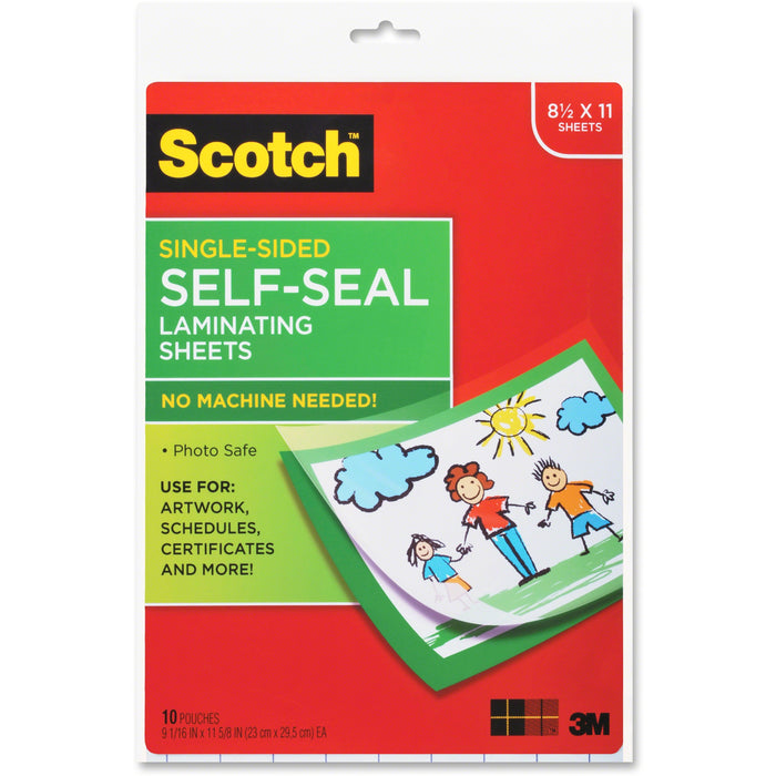 Scotch Self-Seal Laminating Pouches - MMMLS854SS10