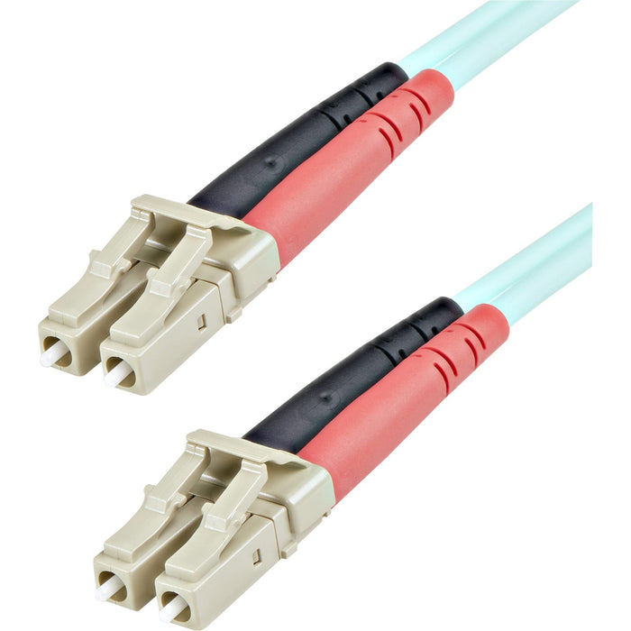StarTech.com 1m Fiber Optic Cable - 10 Gb Aqua - Multimode Duplex 50/125 - LSZH - LC/LC - OM3 - LC to LC Fiber Patch Cable - STCA50FBLCLC1