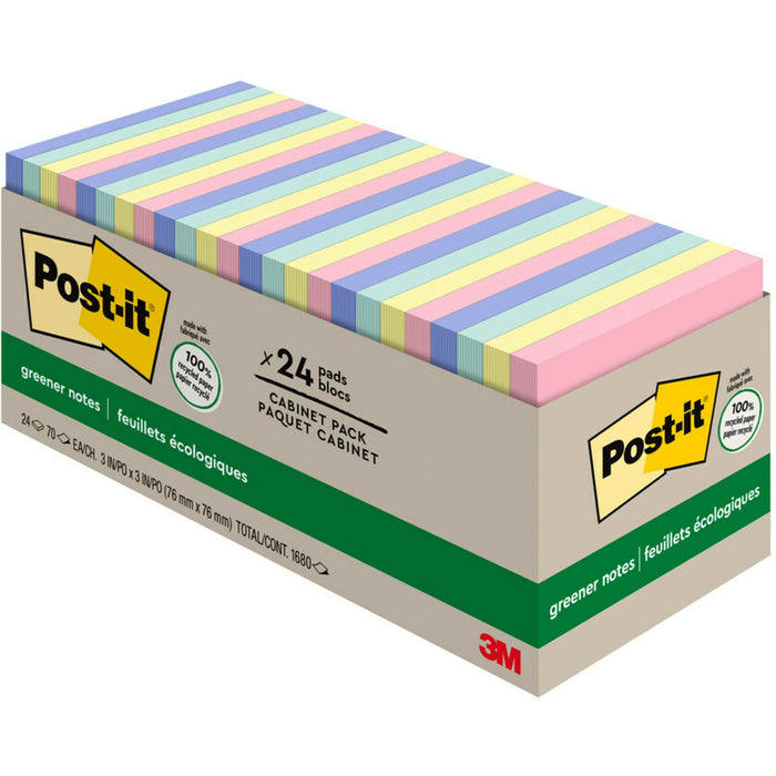 Post-it&reg; Greener Notes Cabinet Pack - Sweet Sprinkles Color Collection - MMM654R24CPAP