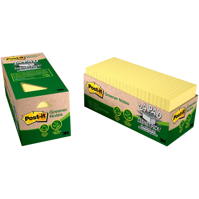 Post-it&reg; Greener Notes Cabinet Pack - MMM654R24CPCY