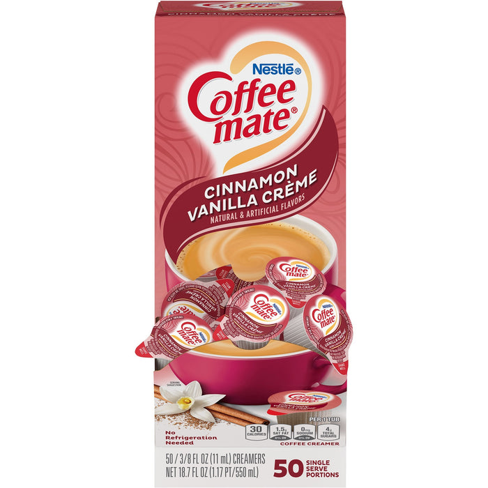 Coffee mate Cinnamon Vanilla Creme Gluten-Free Liquid Creamer - Single-Serve Tubs - NES42498