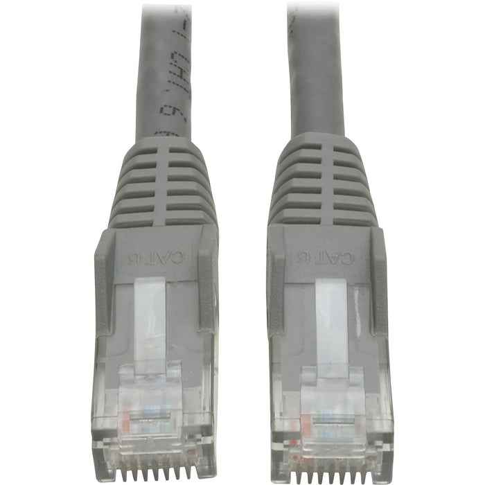 Tripp Lite 1ft Cat6 Gigabit Snagless Molded Patch Cable RJ45 M/M Gray 1' - TRPN201001GY