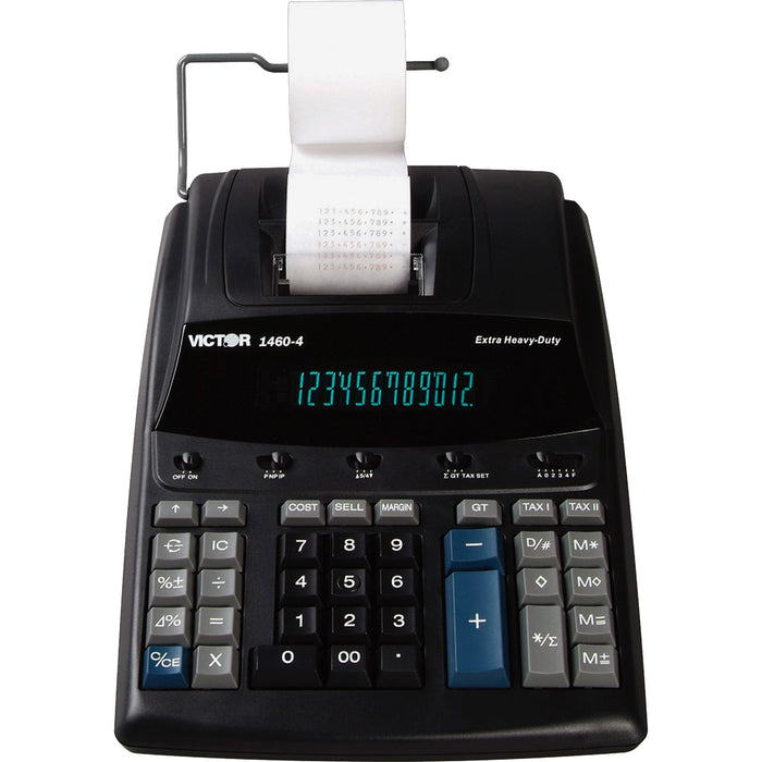 Victor 1460-4 12 Digit Extra Heavy Duty Commercial Printing Calculator - VCT14604