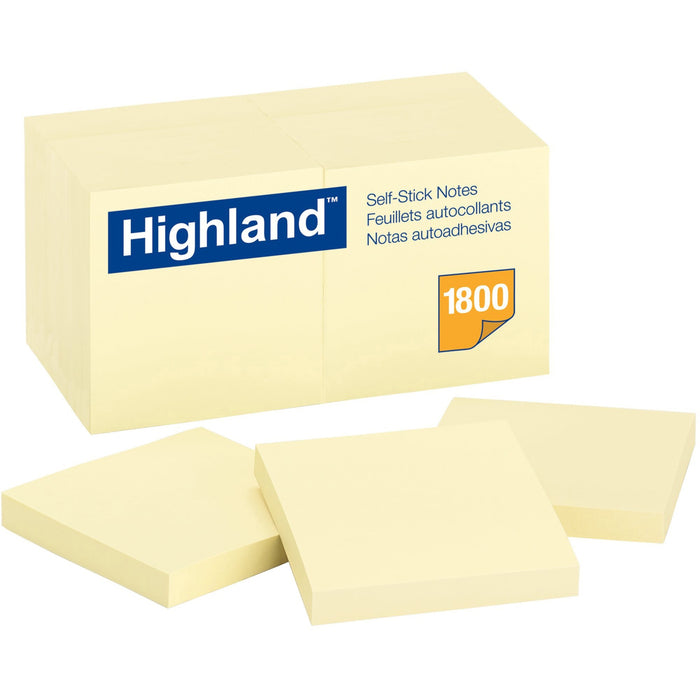 Highland Self-Sticking Notepads - MMM654918PK
