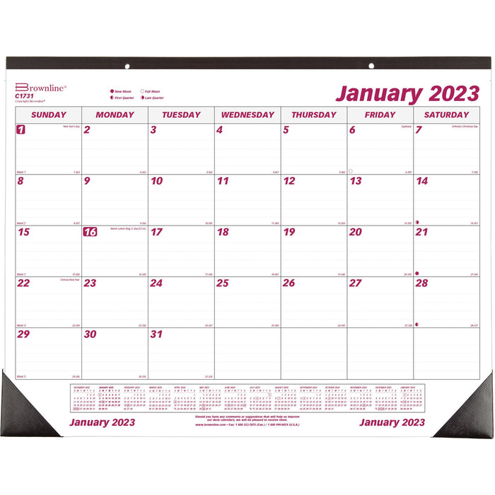Brownline Professional Monthly Desk/Wall Calendar - REDC1731