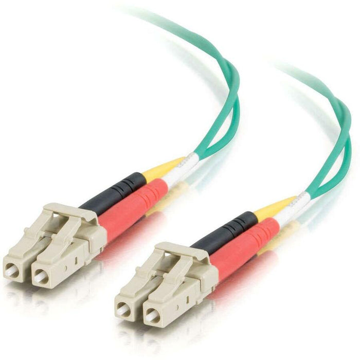 C2G-3m LC-LC 62.5/125 OM1 Duplex Multimode Fiber Optic Cable (Plenum-Rated) - Green - CGO37572