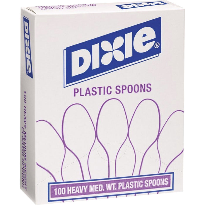 Dixie Heavy Medium-weight Disposable Soup Spoons Grab-N-Go by GP Pro - DXESM207