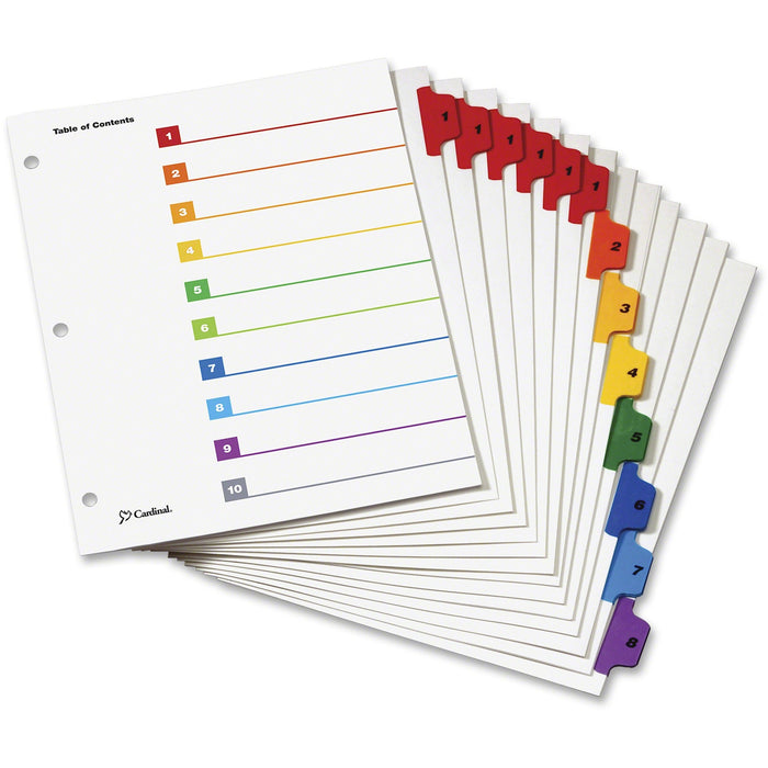 Cardinal OneStep 8-tab Table of Content Dividers - CRD60828