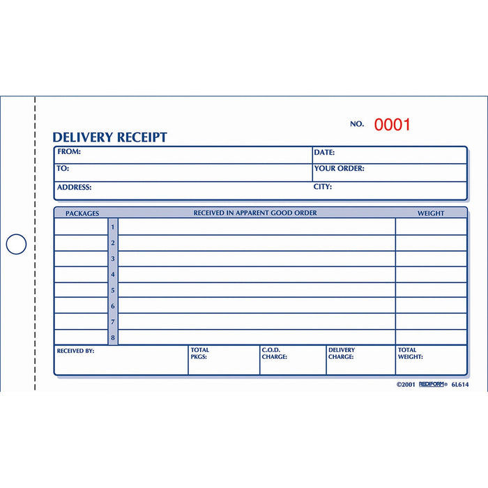 Rediform Carbonless Delivery Receipt Books - RED6L614