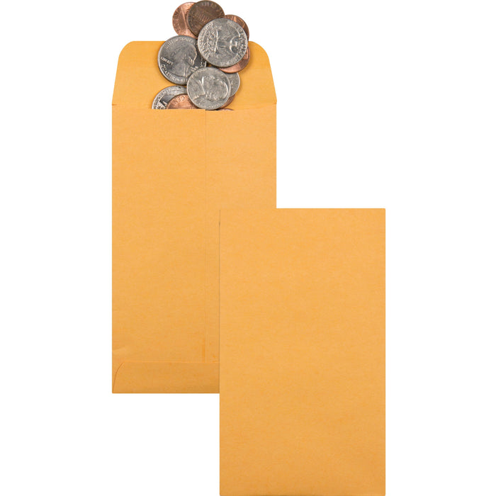 Quality Park No. 5 1/2 Coin and Small Parts Envelopes with Gummed Flap - QUA50562