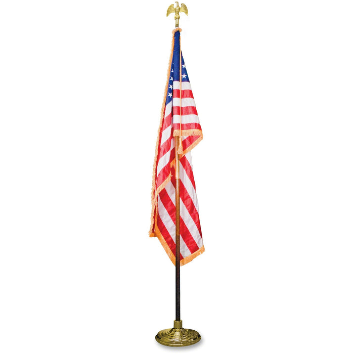 Advantus Goldtone Eagle Deluxe U.S. Flag Set - AVTMBE031400