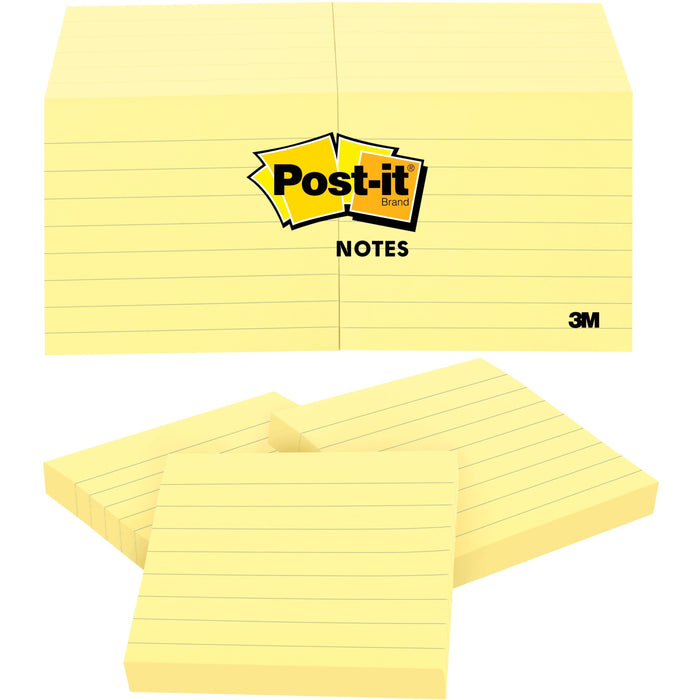 Post-it&reg; Notes Original Lined Notepads - MMM630SS