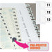 Redi-Tag Preprinted 11-20 Numbered Index Tabs - RTG31002 Redi-Tag Corporation