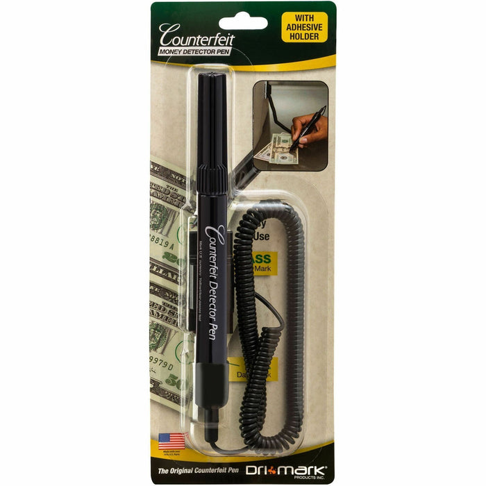 Dri Mark Smart-money Counterfeit Bill Detector Pen with Coil and Clip - DRI351BCL
