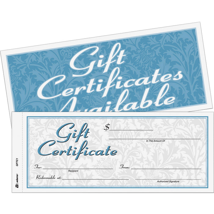 Adams Two-part Carbonless Gift Certificates - ABFGFTC1