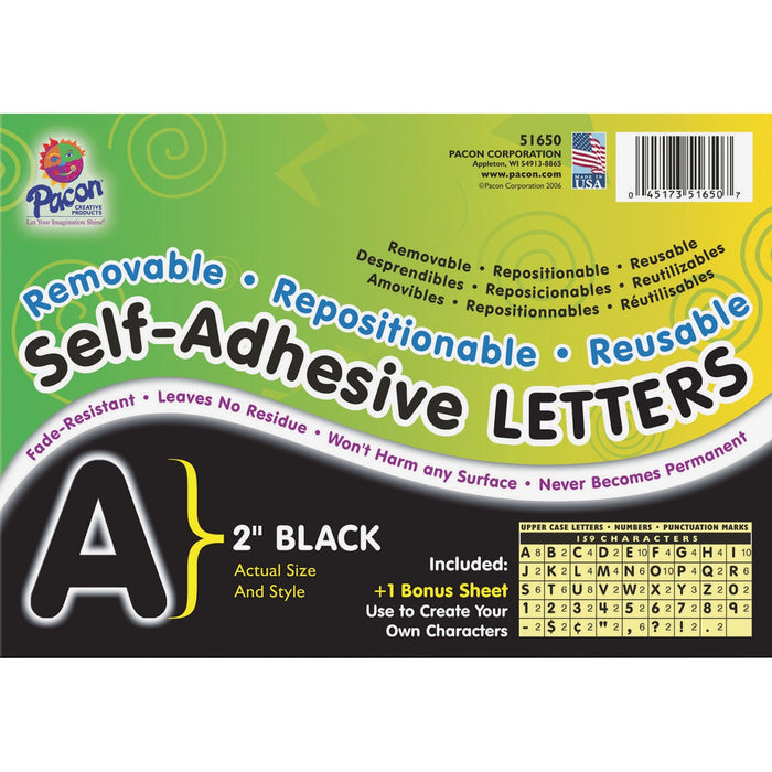 UCreate Reusable Self-Adhesive Letters - PAC51650