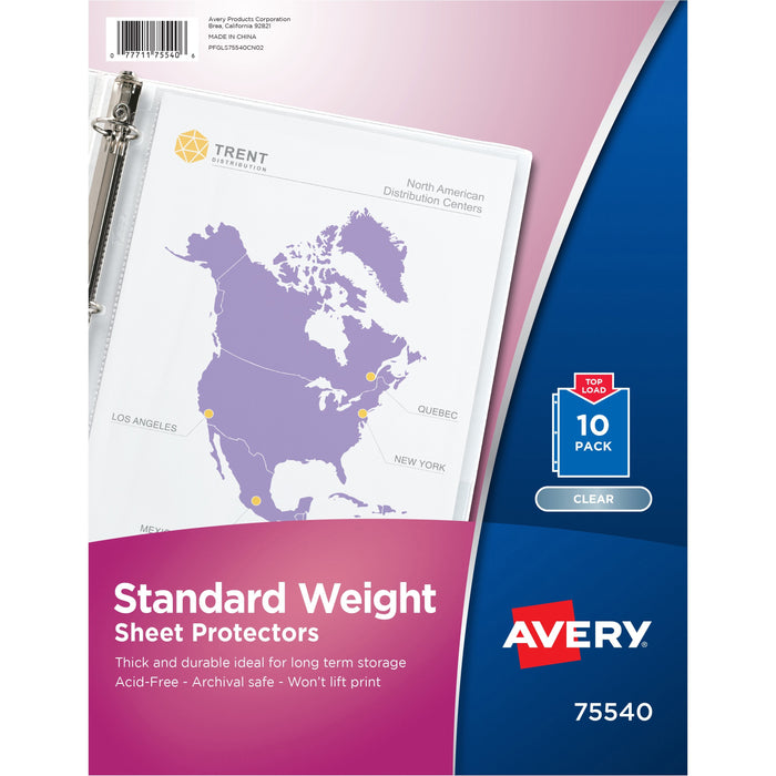 Avery&reg; Standard Weight Sheet Protectors - AVE75540