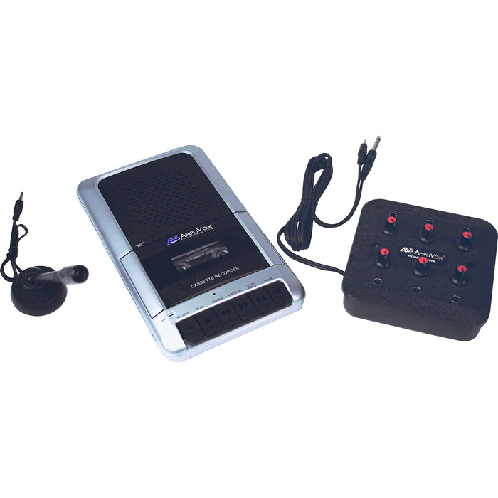 AmpliVox 6-station Jack Box Cassette Recorder - APLSL1039