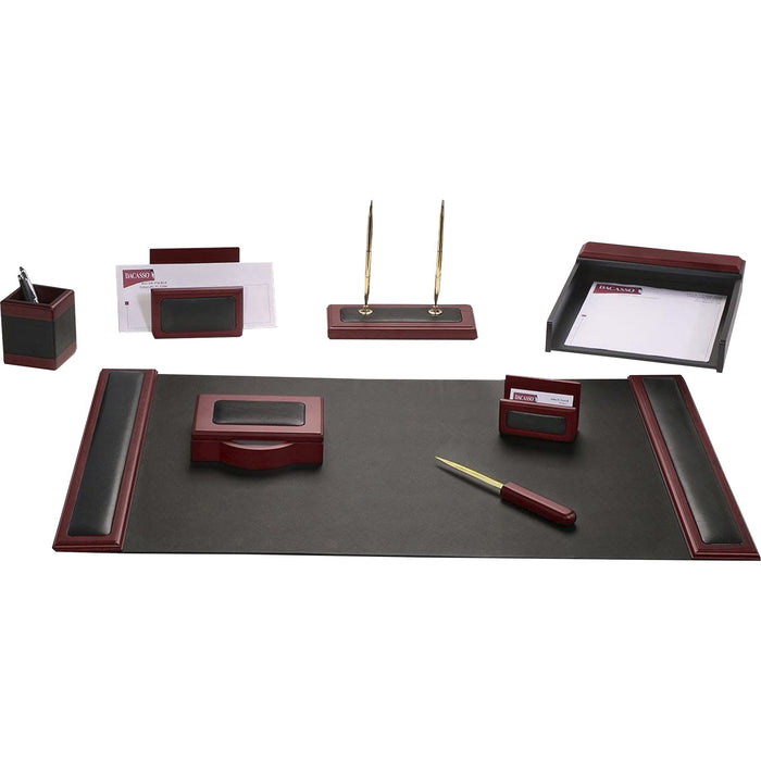 Dacasso Rosewood & Leather Desk Set - DACD8012