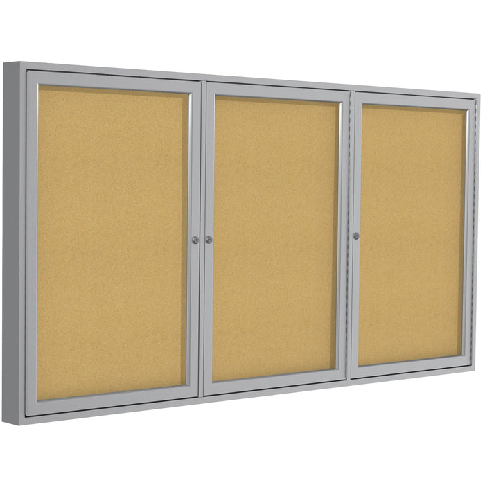 Ghent 3-Door Enclosed Indoor Bulletin Board - GHEPA33672K