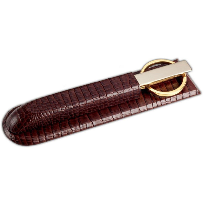 Dacasso Crocodile Embossed Leather Library Set - DACA2027