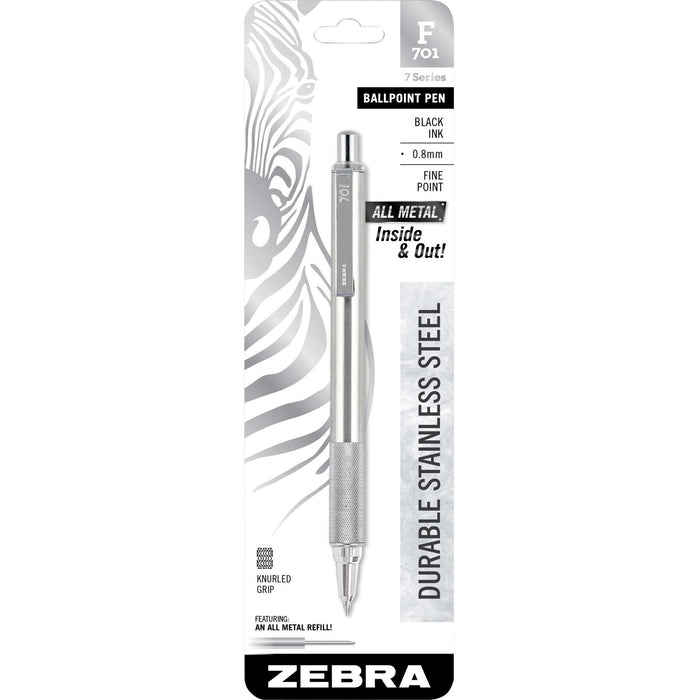Zebra STEEL 7 Series F-701 Retractable Ballpoint Pen - ZEB29411