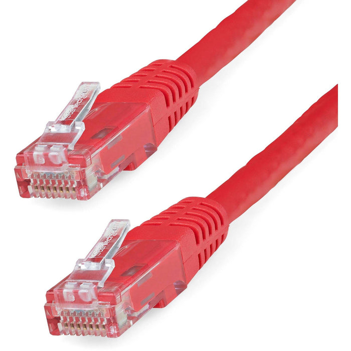 StarTech.com 7ft CAT6 Ethernet Cable - Red Molded Gigabit - 100W PoE UTP 650MHz - Category 6 Patch Cord UL Certified Wiring/TIA - STCC6PATCH7RD