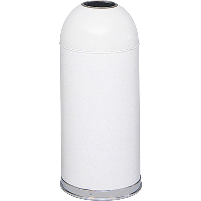 Safco Open Top Dome Waste Receptacle - SAF9639WH