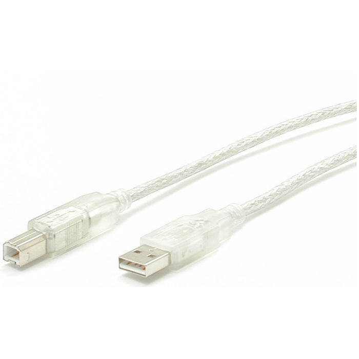StarTech.com Transparent USB 2.0 cable - 4 pin USB Type A (M) - 4 pin USB Type B (M) - 10 ft - STCUSBFAB10T